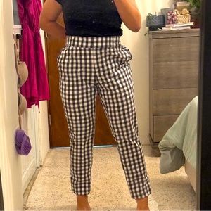 Plaid ankle pant